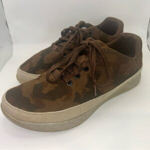 Nobull Canvas Trainer Sneakers Mens 9 Womens 10.5 Shoes Grizzly Brown Camo